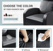 Recliner Chair, Recliner Sofa PU Leather for Adults, Recliners Home Theater Seating with Lumbar Support, Reclining Sofa Chair for Living Room