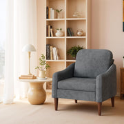 Corduroy Fabric Club Chair, Accent Barrel Chair, Furry Sherpa Elegant Armchair with Cozy Soft Padded, Suitable for Reception Room Bedroom Living Room Office