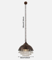 Rustic Industrial Chandelier Crystal Pendant Lighting Ceiling Light Fixture Lamp