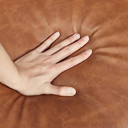 PU Leather Accent Chair, Mid-Century Modern Armchair with Solid Wood Legs, Reading Leisure Chair with High Back for Living Room Bedroom Waiting Room, Brown