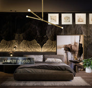 3 Light Sputnik Chandelier, Pendant Light for Kitchen Island, Contemporary Lighting, Chandelier For Bedroom, Living Room, Office, Entry Way