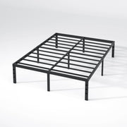 Modern Metal Bed Frame with Headboard and Storage - Queen, King, Twin, Full , Heavy Duty Sturdy Mattress Foundation, Easy Assembly, No Box Spring Needed, Black