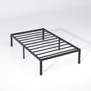 Modern Metal Bed Frame with Headboard and Storage - Queen, King, Twin, Full , Heavy Duty Sturdy Mattress Foundation, Easy Assembly, No Box Spring Needed, Black