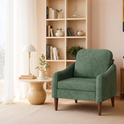 Corduroy Fabric Club Chair, Accent Barrel Chair, Furry Sherpa Elegant Armchair with Cozy Soft Padded, Suitable for Reception Room Bedroom Living Room Office