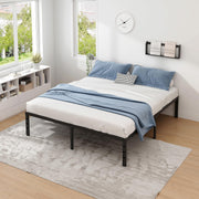 Modern Metal Bed Frame with Headboard and Storage - Queen, King, Twin, Full , Heavy Duty Sturdy Mattress Foundation, Easy Assembly, No Box Spring Needed, Black