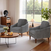 Corduroy Fabric Club Chair, Accent Barrel Chair, Furry Sherpa Elegant Armchair with Cozy Soft Padded, Suitable for Reception Room Bedroom Living Room Office